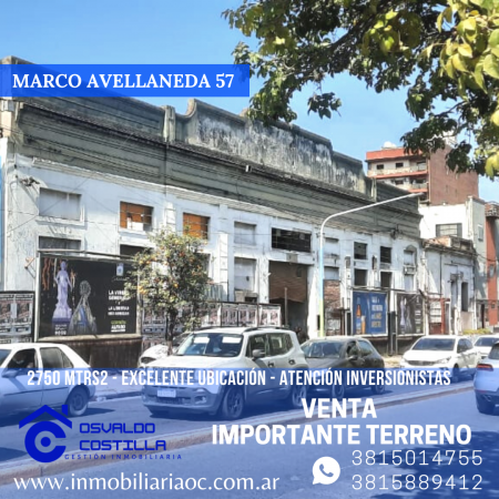 Venta de Importante Terreno en Marcos Avellaneda 57