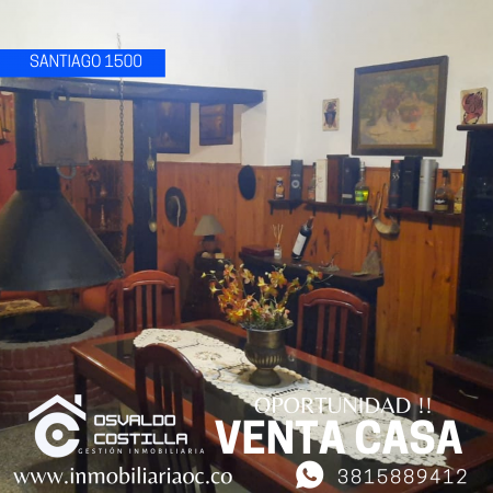 Venta Casa  de 3 hab en calle Santiago al 1500