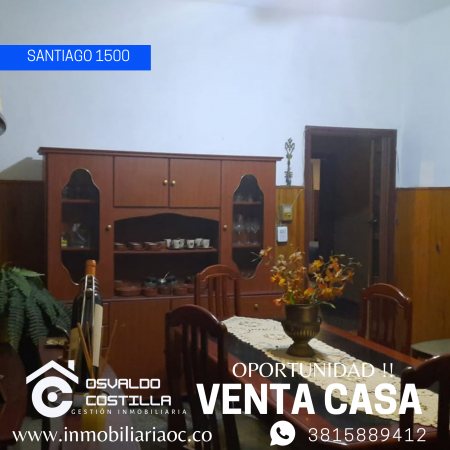 Venta Casa  de 3 hab en calle Santiago al 1500