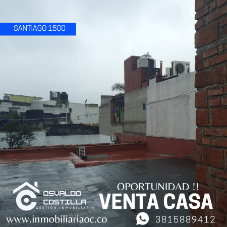 Venta Casa  de 3 hab en calle Santiago al 1500