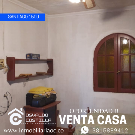 Venta Casa  de 3 hab en calle Santiago al 1500