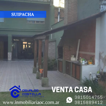 Venta de Casa de 2 plantas en calle Suipacha al al 600