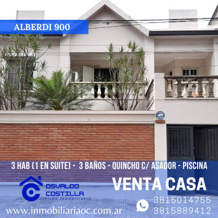 Venta Casa 4 Hab. Pje. Lopez de Vega1100 alt Alberdi al 900