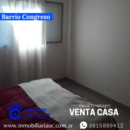 Venta Casa  de 3 Hab en Barrio Congreso 