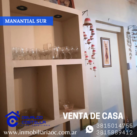 Venta de hermosa Casa 3 hab. en Manantial Sur