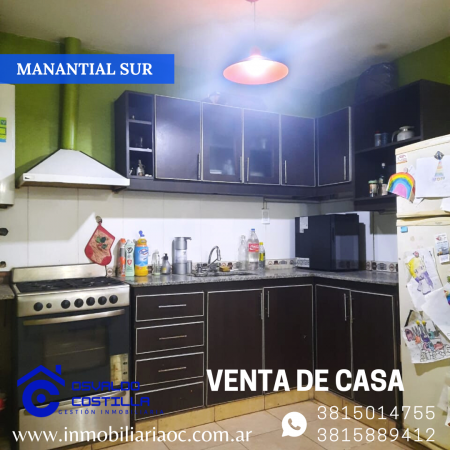 Venta de hermosa Casa 3 hab. en Manantial Sur