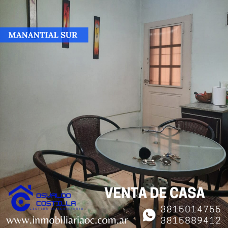 Venta de hermosa Casa 3 hab. en Manantial Sur