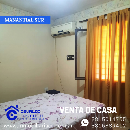 Venta de hermosa Casa 3 hab. en Manantial Sur