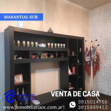 Venta de hermosa Casa 3 hab. en Manantial Sur