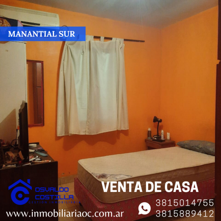 Venta de hermosa Casa 3 hab. en Manantial Sur