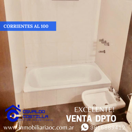 Venta dpto. 1 hab. corrientes  al 100