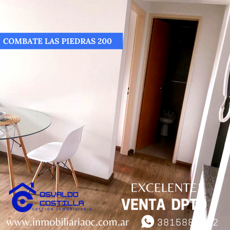 Venta Dpto en Combate las piedras al 200