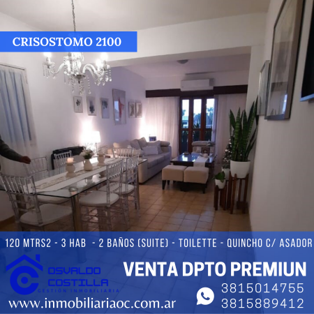 Venta hermoso Dpto. Semipiso en  Crisóstomo al 2100