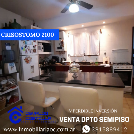 Venta hermoso Dpto. Semipiso en  Crisóstomo al 2100