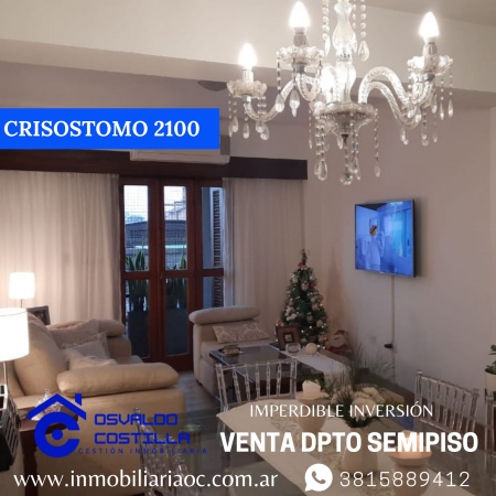 Venta hermoso Dpto. Semipiso en  Crisóstomo al 2100