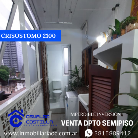 Venta hermoso Dpto. Semipiso en  Crisóstomo al 2100