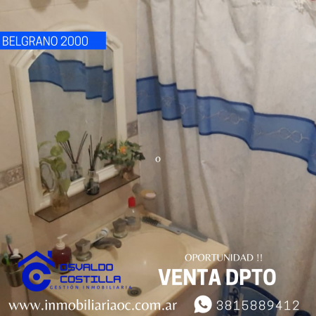   Venta Dpto. de 3  habitaciones en  Av. Belgrano al 2000