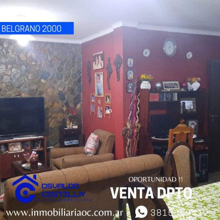   Venta Dpto. de 3  habitaciones en  Av. Belgrano al 2000