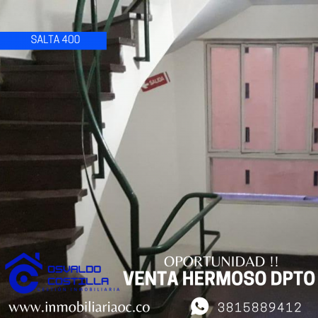 Venta de Dpto. de 3 hab. en Av. Salta  al 300