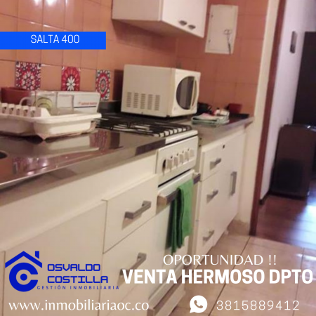 Venta de Dpto. de 3 hab. en Av. Salta  al 300