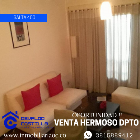 Venta de Dpto. de 3 hab. en Av. Salta  al 300