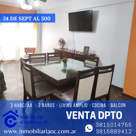 venta de Dpto de 3 hab ubicado en 24 de Sept al al 500