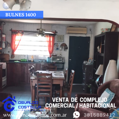 Excelente oportunidad de inversion! venta de complejo comercial/ habitacional ubicado en Bulnes al 1400