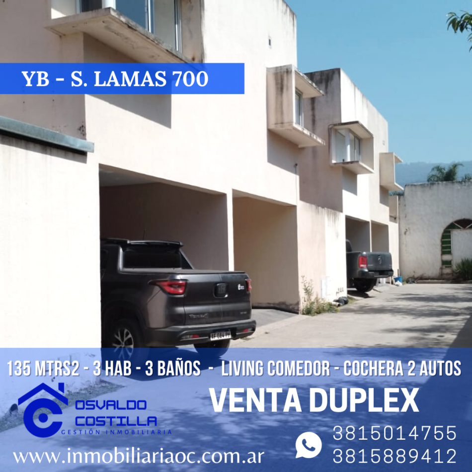 Venta de duplex en Yerbabuena- Saavedra Lamas 700