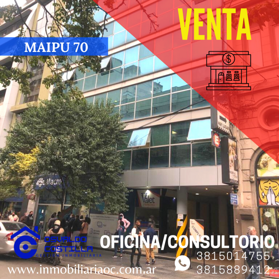 En venta Oficina/Consultorio Semi Amoblado  (Maipú 70)