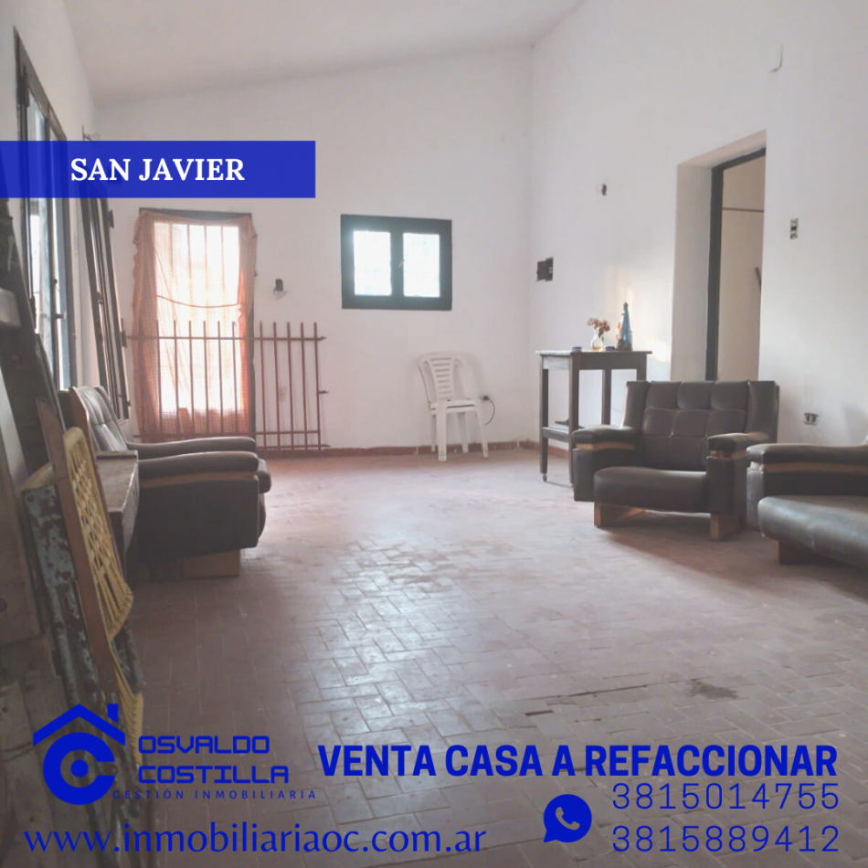 Oportunidad Venta casa a refaccionar cerca del Cristo San Javier - YB