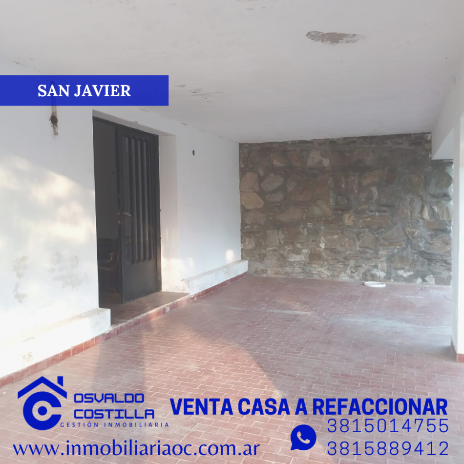 Oportunidad Venta casa a refaccionar cerca del Cristo San Javier - YB