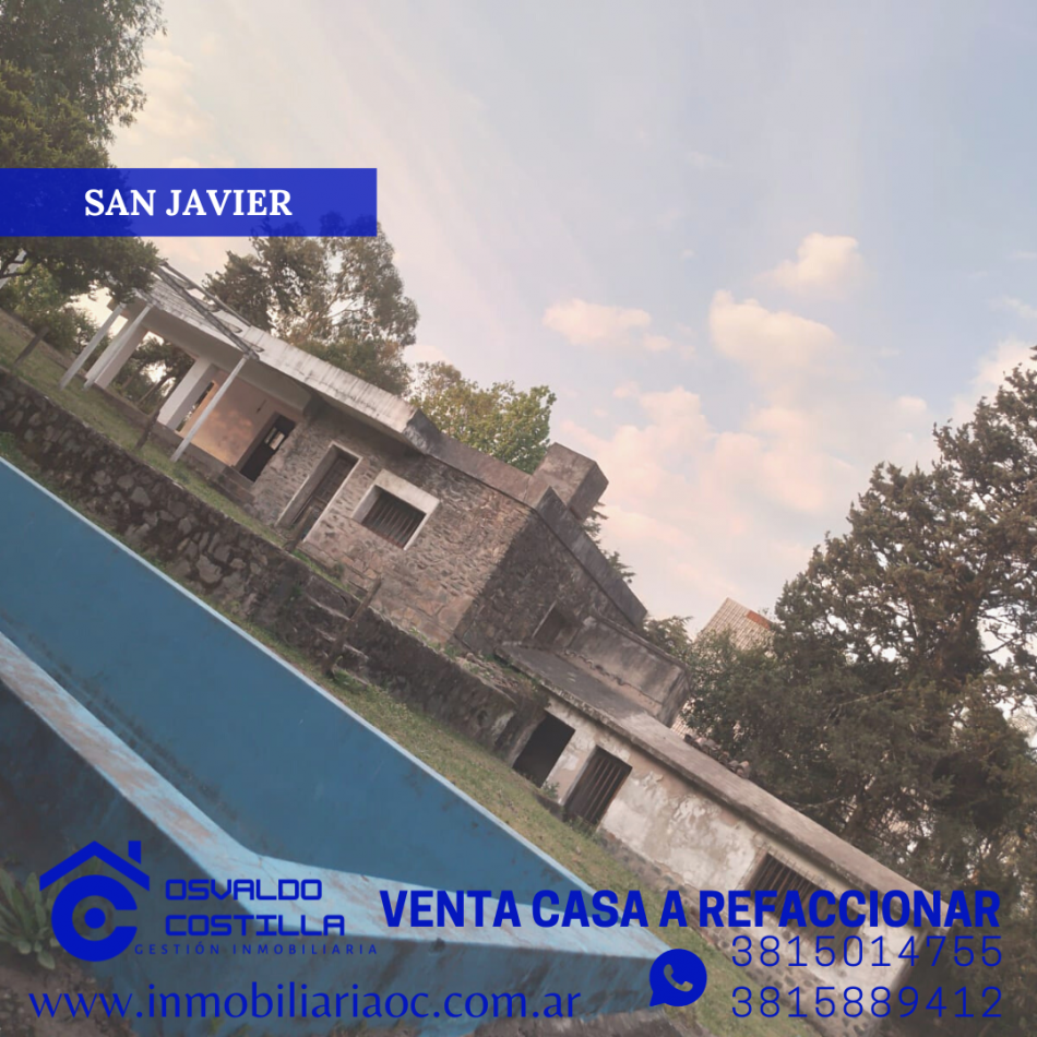 Oportunidad Venta casa a refaccionar cerca del Cristo San Javier - YB