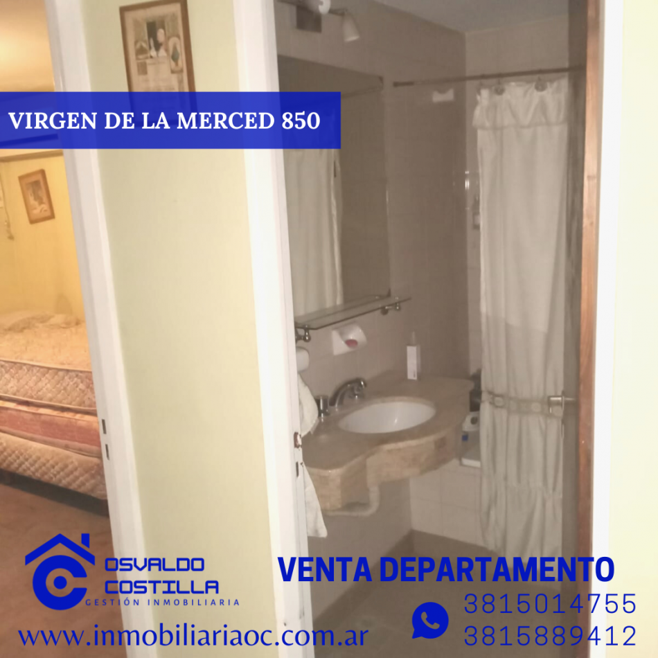 Venta Depto 3 hab + cuarto de servicio en calle Virgen de la Merced  al 800