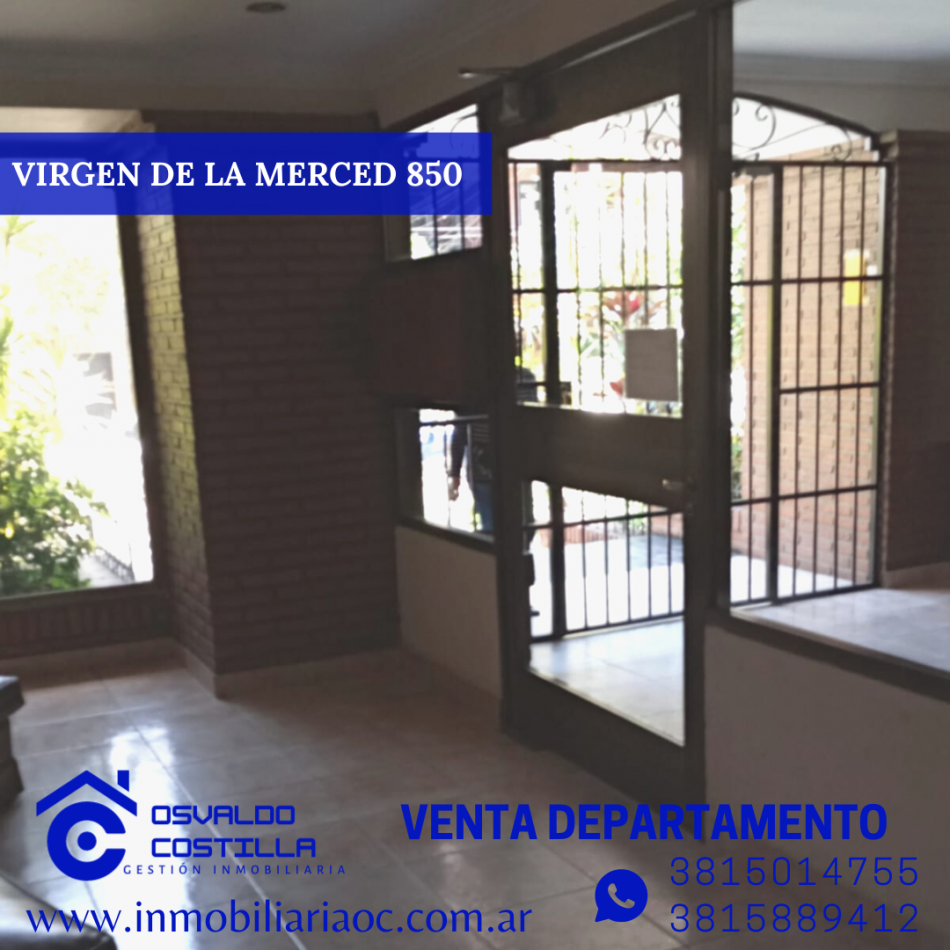 Venta Depto 3 hab + cuarto de servicio en calle Virgen de la Merced  al 800