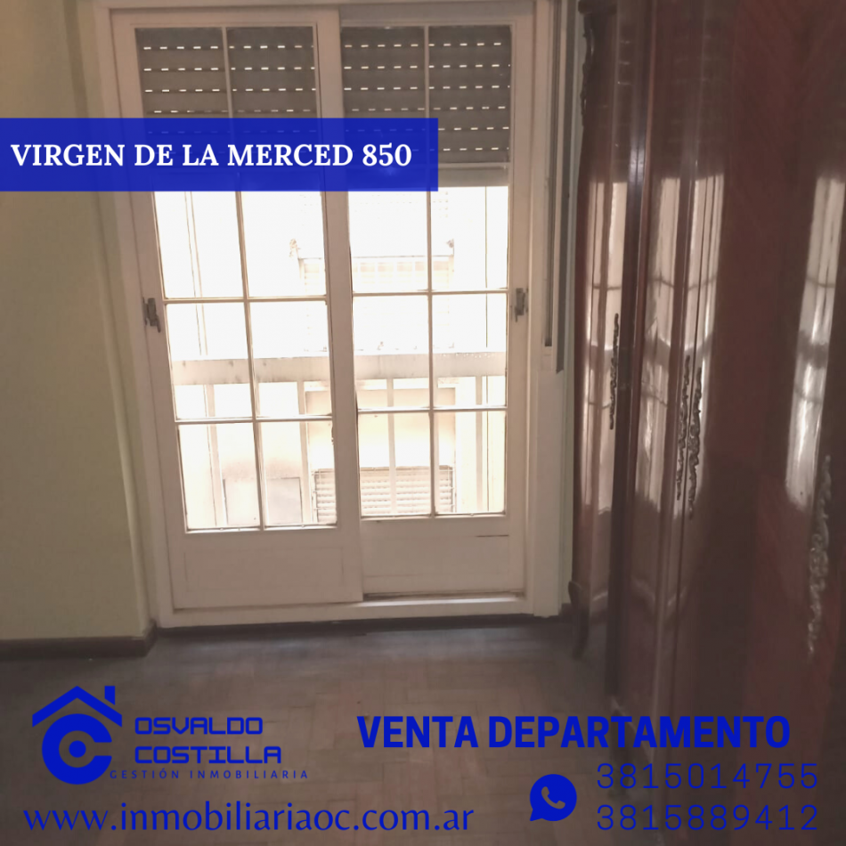 Venta Depto 3 hab + cuarto de servicio en calle Virgen de la Merced  al 800