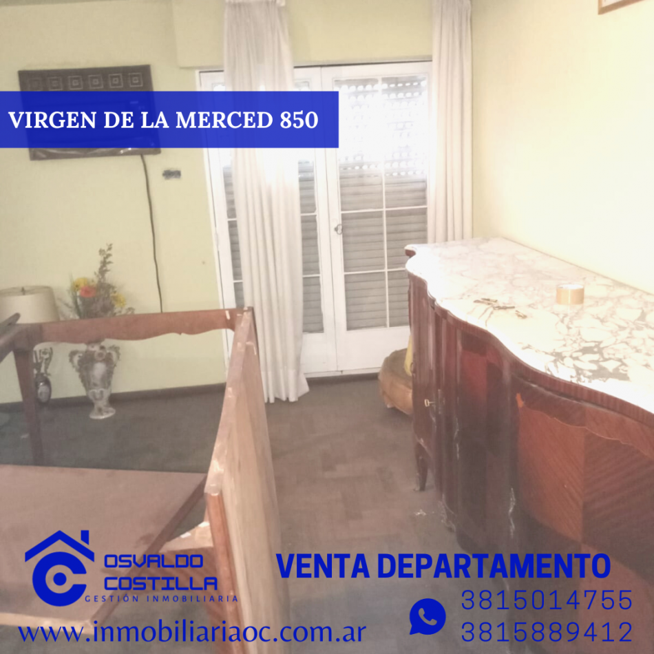 Venta Depto 3 hab + cuarto de servicio en calle Virgen de la Merced  al 800