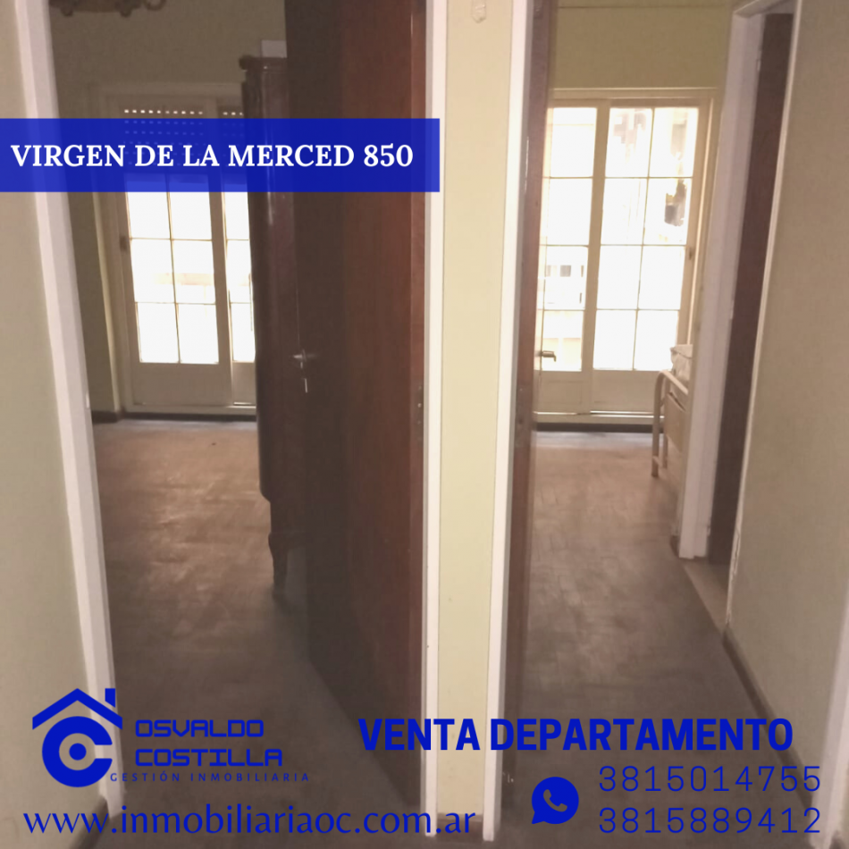 Venta Depto 3 hab + cuarto de servicio en calle Virgen de la Merced  al 800