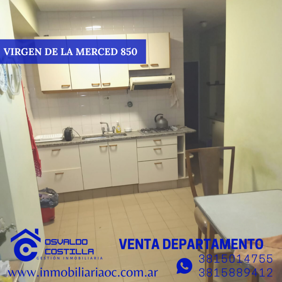 Venta Depto 3 hab + cuarto de servicio en calle Virgen de la Merced  al 800