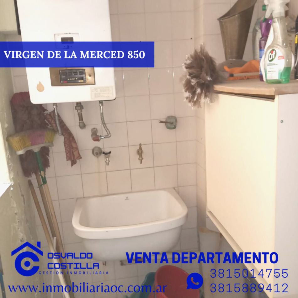 Venta Depto 3 hab + cuarto de servicio en calle Virgen de la Merced  al 800