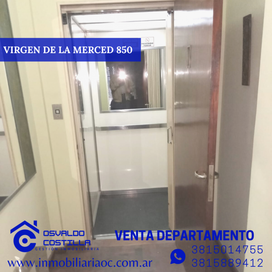 Venta Depto 3 hab + cuarto de servicio en calle Virgen de la Merced  al 800