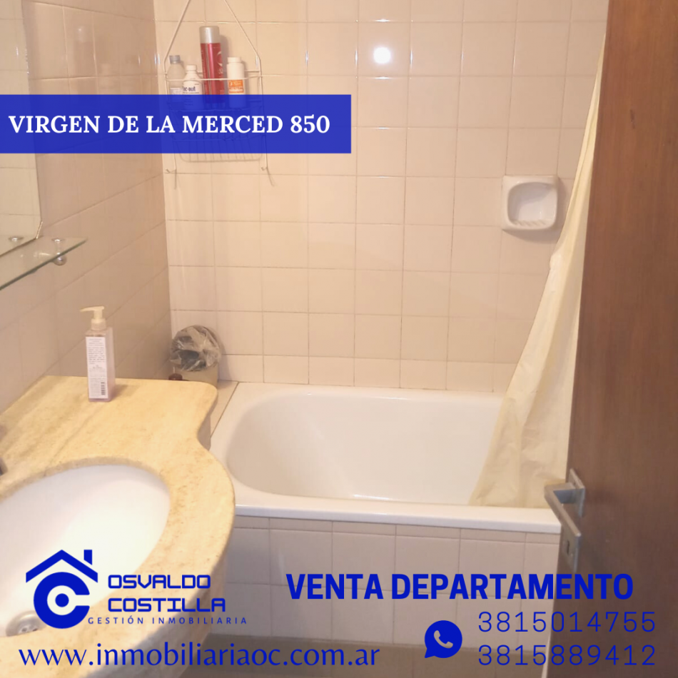 Venta Depto 3 hab + cuarto de servicio en calle Virgen de la Merced  al 800