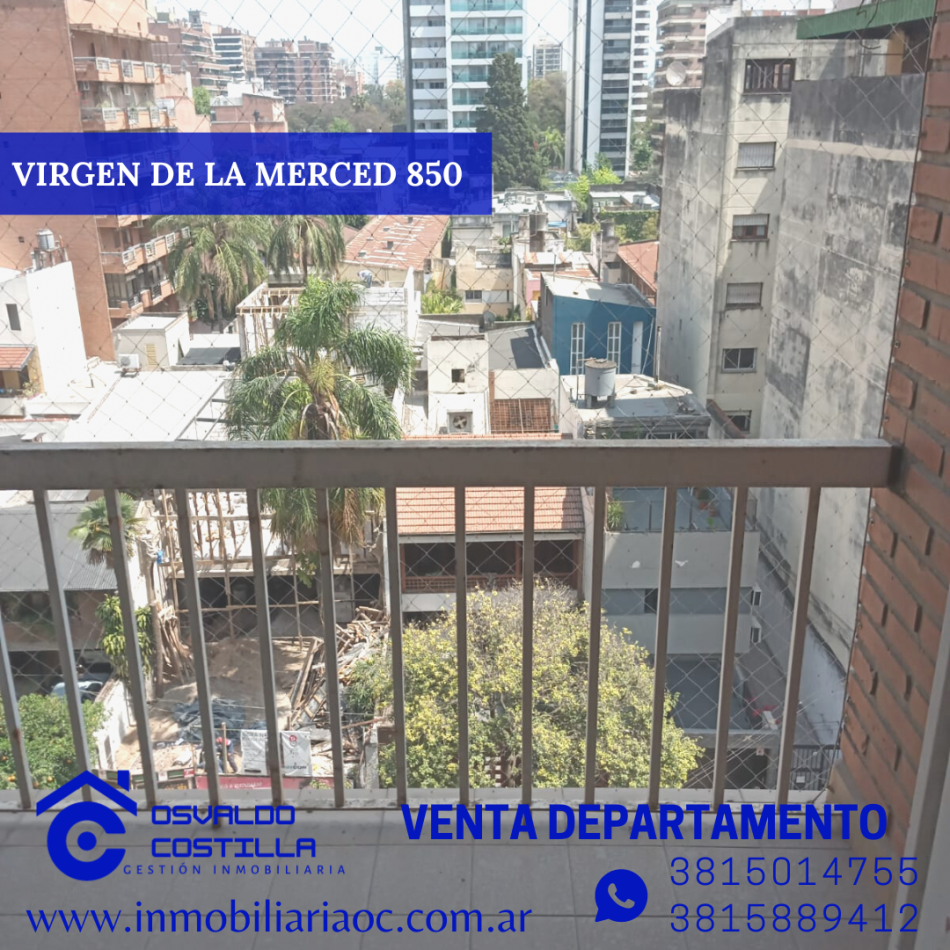 Venta Depto 3 hab + cuarto de servicio en calle Virgen de la Merced  al 800