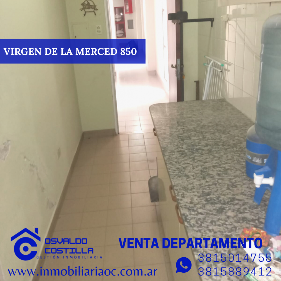 Venta Depto 3 hab + cuarto de servicio en calle Virgen de la Merced  al 800