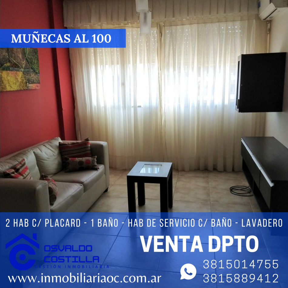 Venta de hermoso departamento con una ubicacion inmejorable en calle munecas al 100