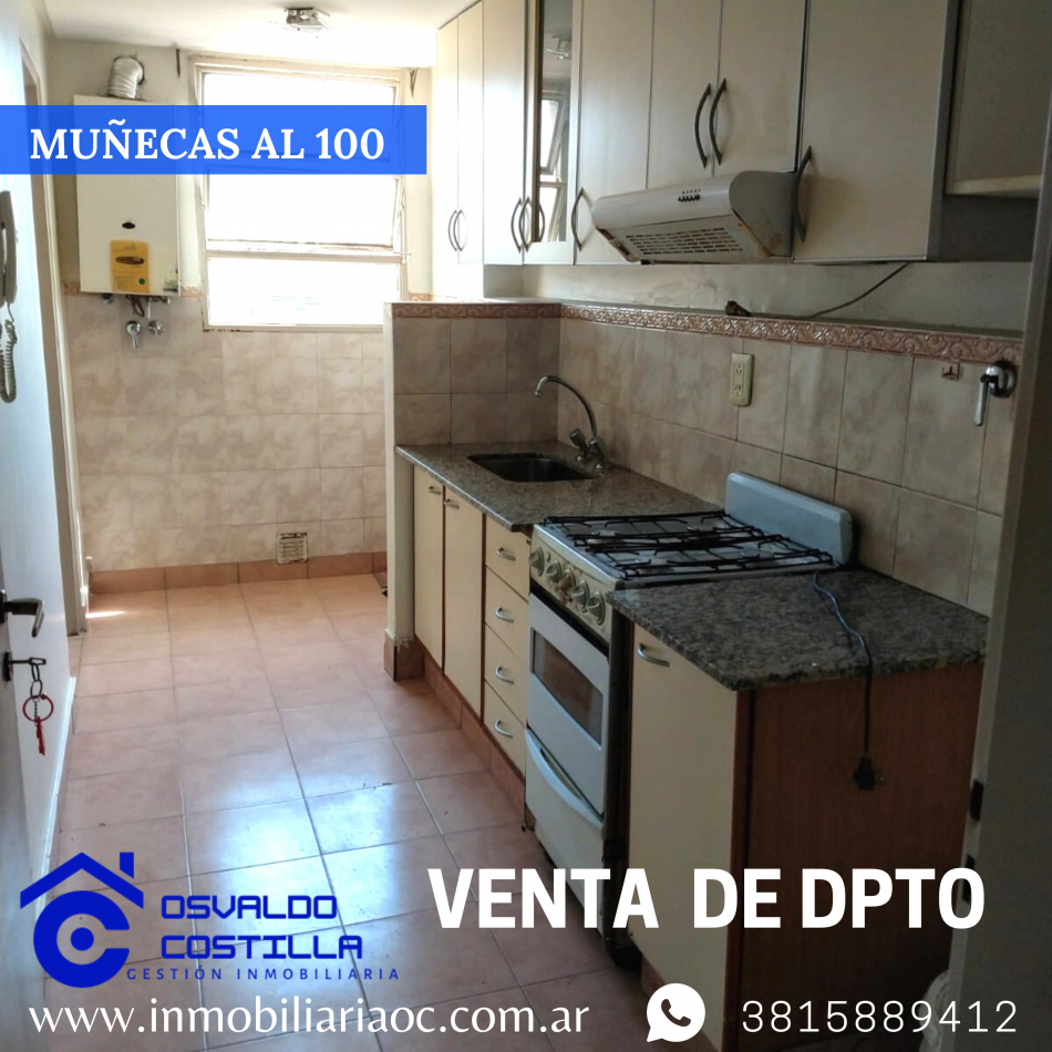 Venta de hermoso departamento con una ubicacion inmejorable en calle munecas al 100