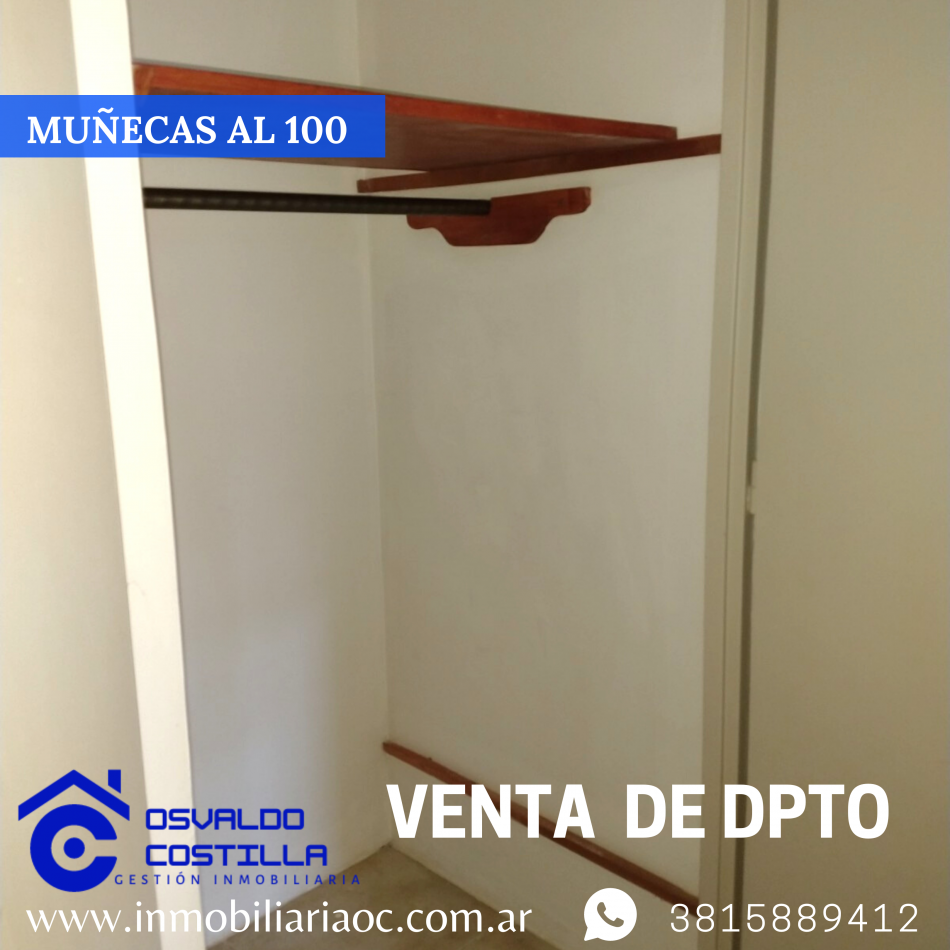 Venta de hermoso departamento con una ubicacion inmejorable en calle munecas al 100