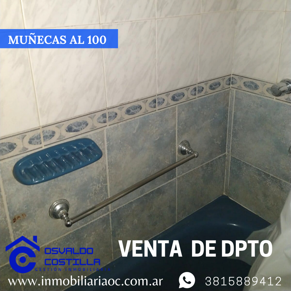 Venta de hermoso departamento con una ubicacion inmejorable en calle munecas al 100