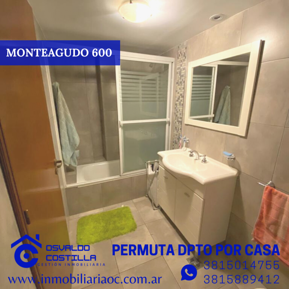 Permuto por casa hermoso dpto. ubicado en Monteagudo al 600