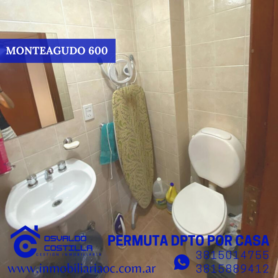 Permuto por casa hermoso dpto. ubicado en Monteagudo al 600