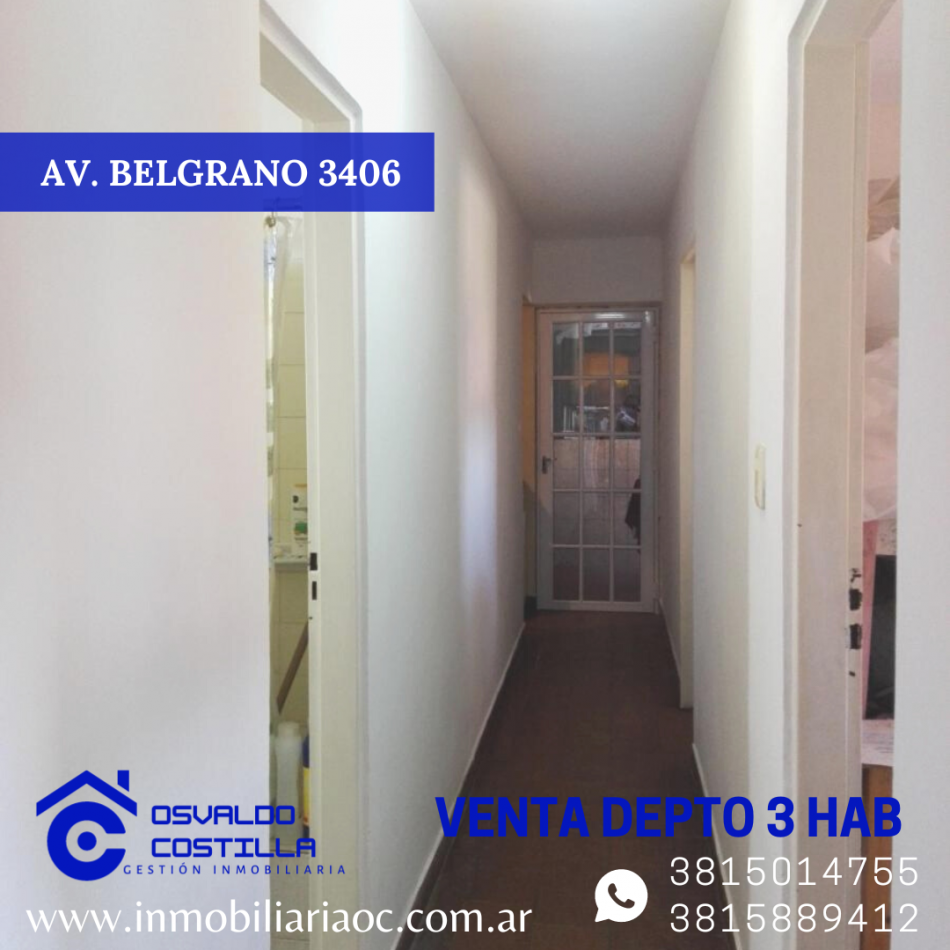 VENTA DPTO 3 HAB AV BELGRANO 3400